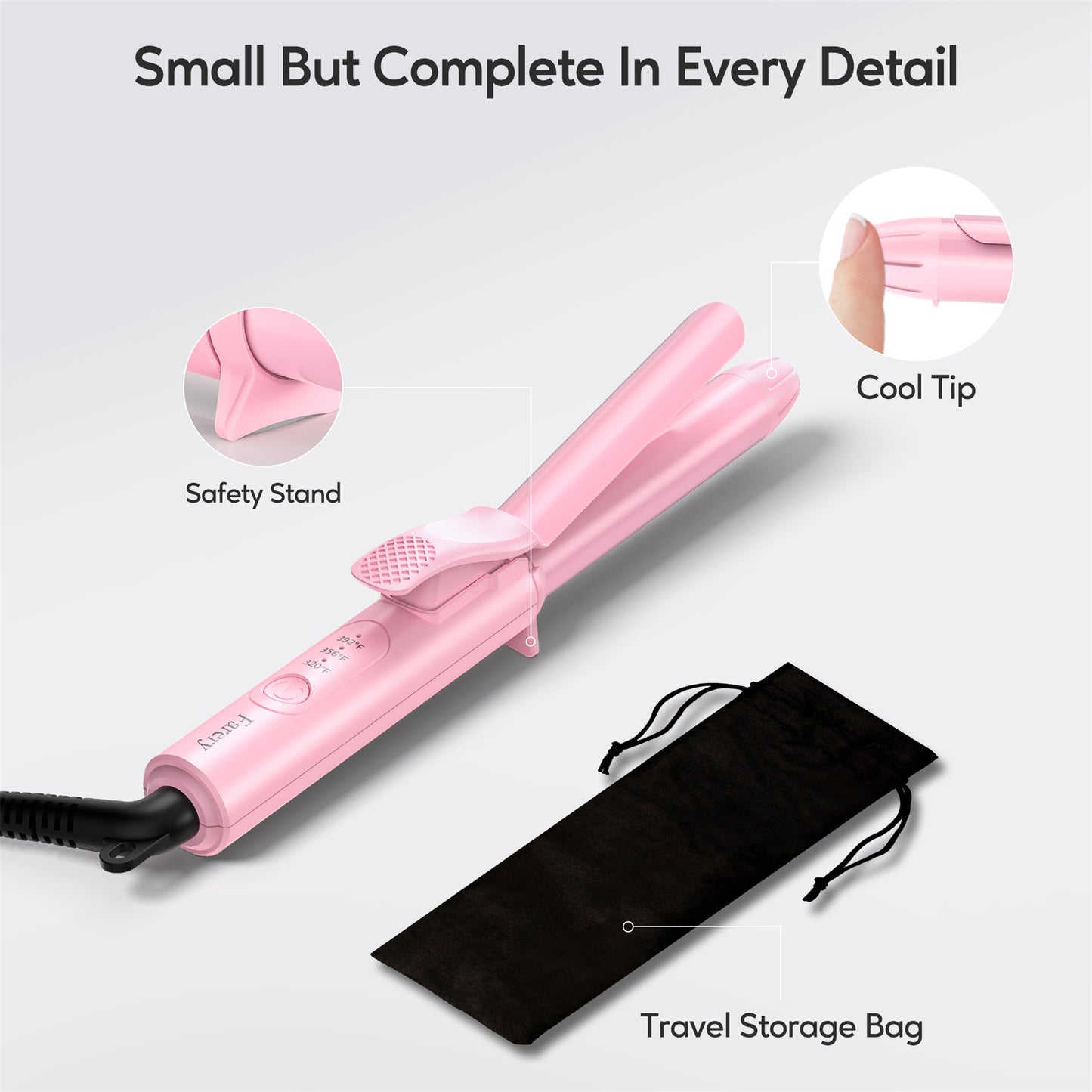 Mini Curling Iron, 3/4 Inch, Multi-Temp