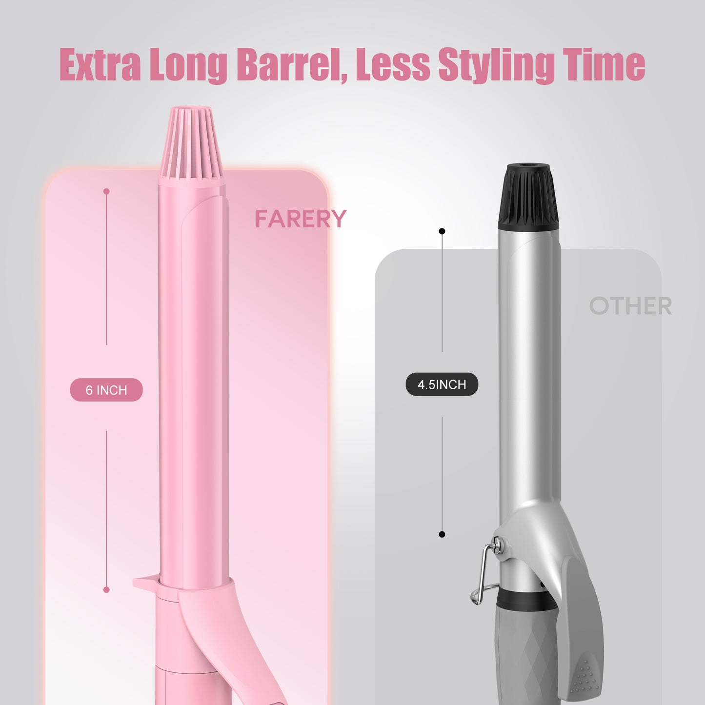 Long Barrel Curling Iron, 1 Inch