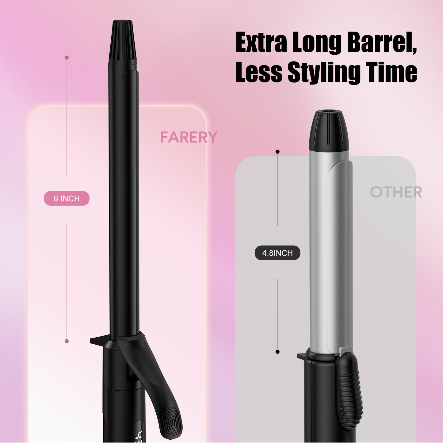 Long Barrel Curling Iron, 0.75 Inch