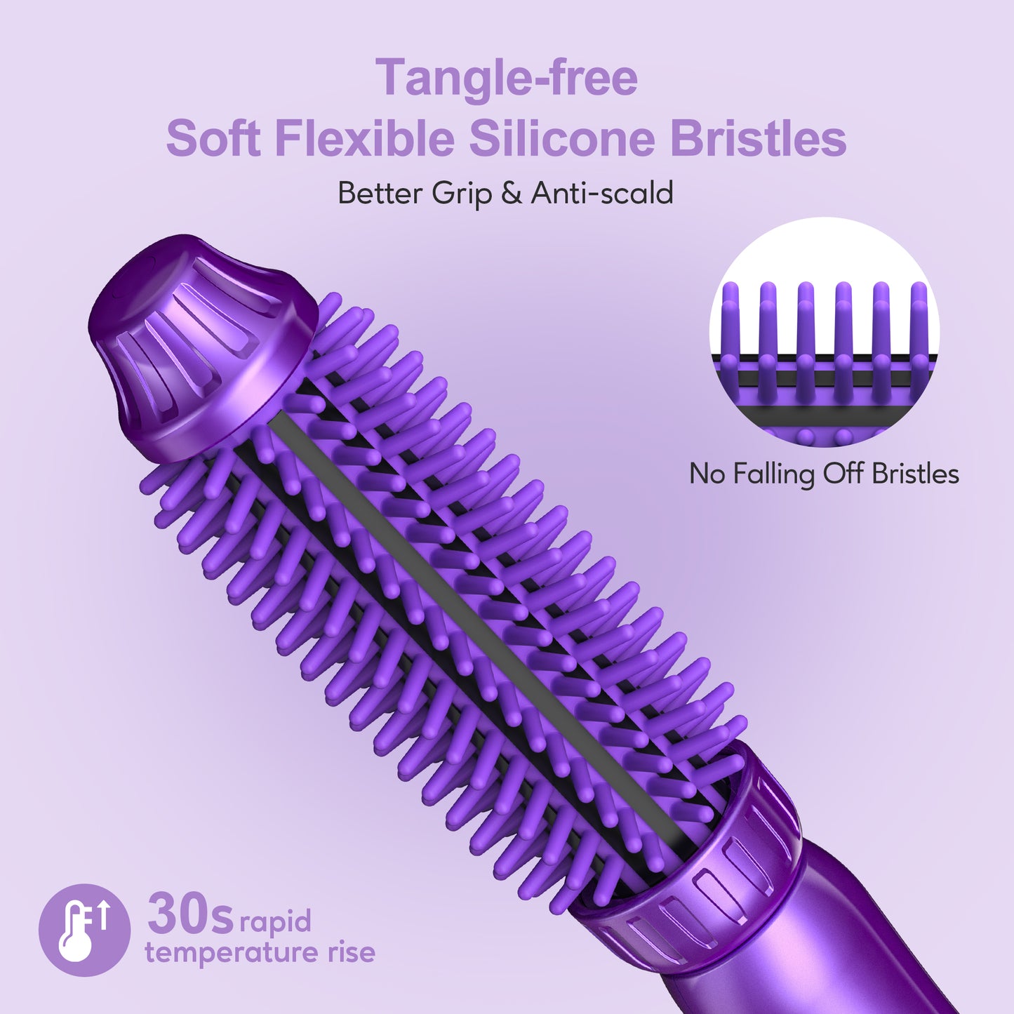 Silicone Bristles Thermal Brush, 1-inch