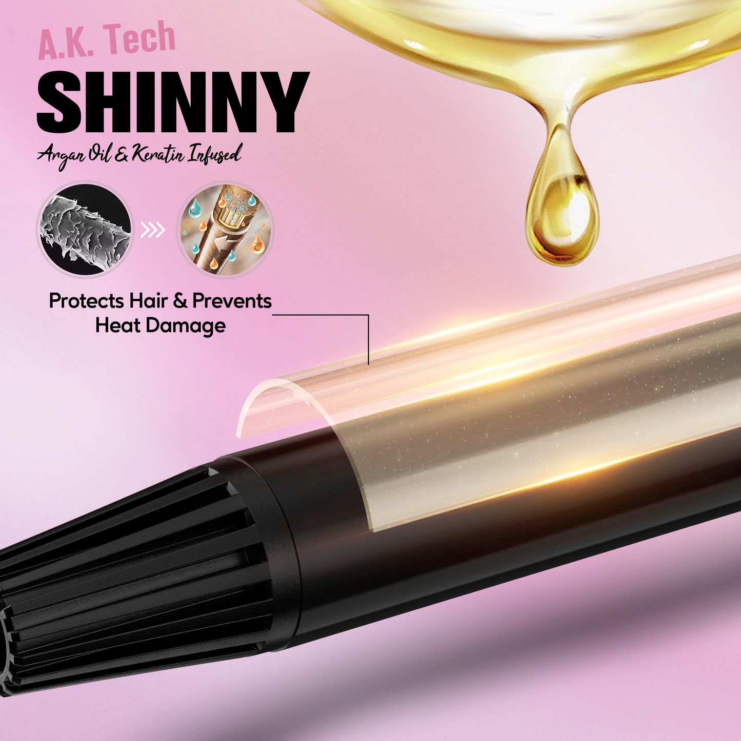 Long Barrel Curling Iron, 0.75 Inch
