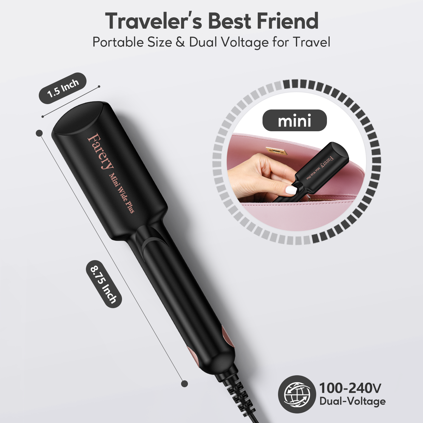 Mini Flat Iron, 1.5 Inch