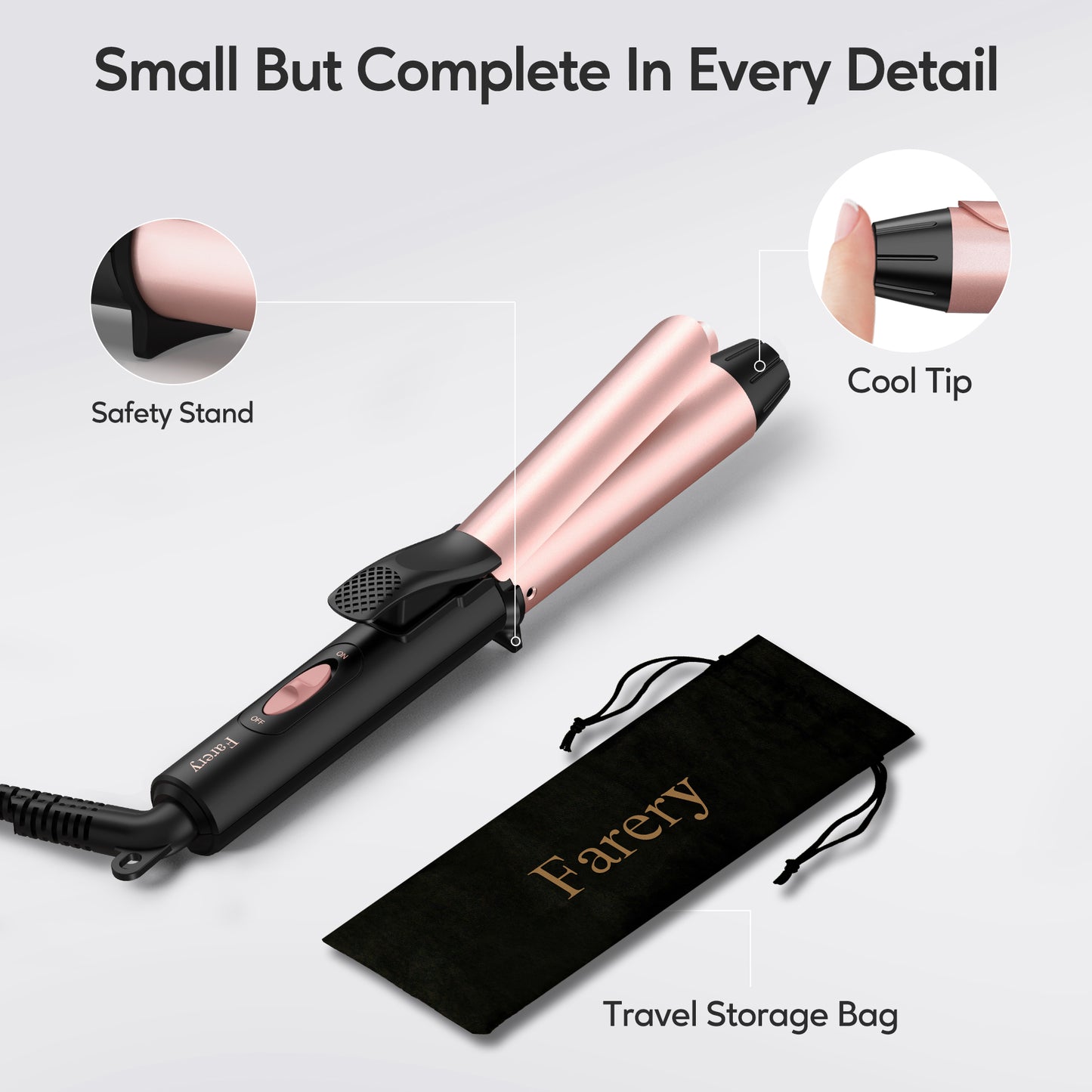 Mini Curling Iron, 1 Inch, Single-Temp