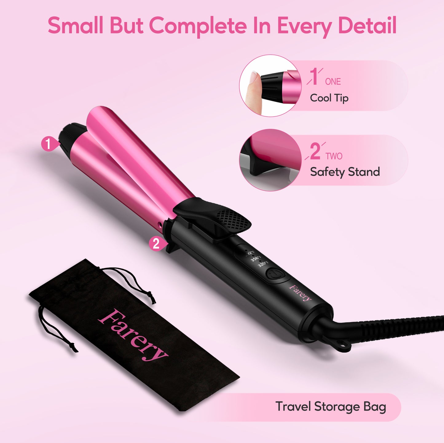 Mini Curling Iron, 1 Inch, Multi-Temp