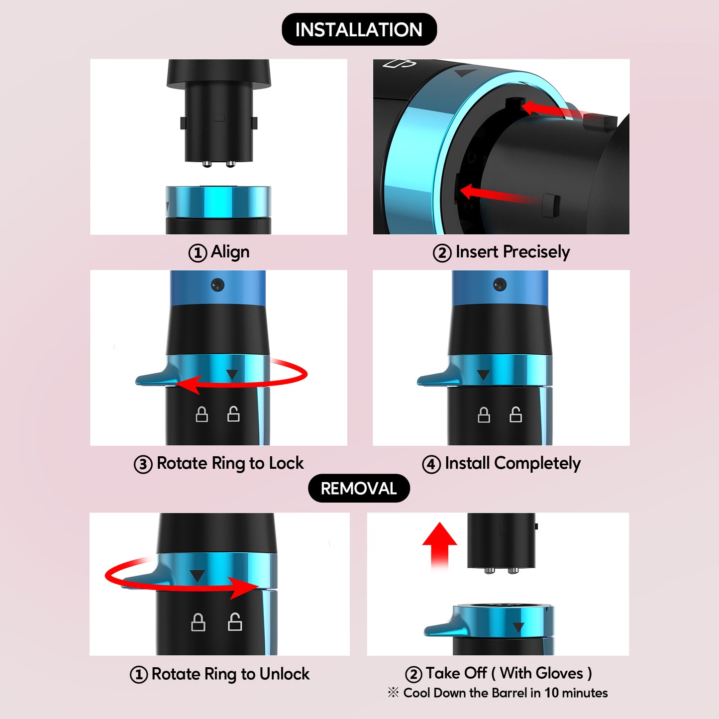 5 in 1 Curling Wand Set