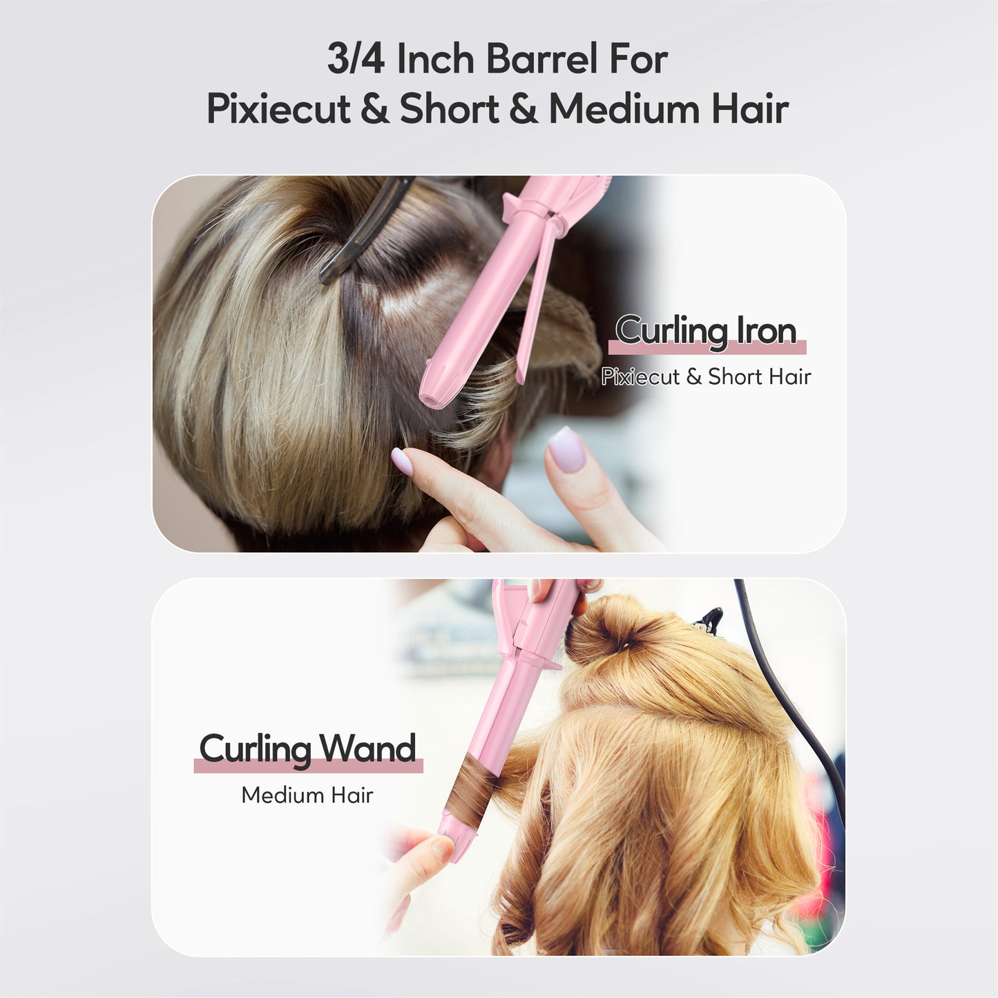 Mini Curling Iron, 3/4 Inch, Multi-Temp