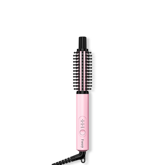 FARERY Mini Thermal Brush, 3/4 Inch Heated Round Brush for Small Curls, Pink