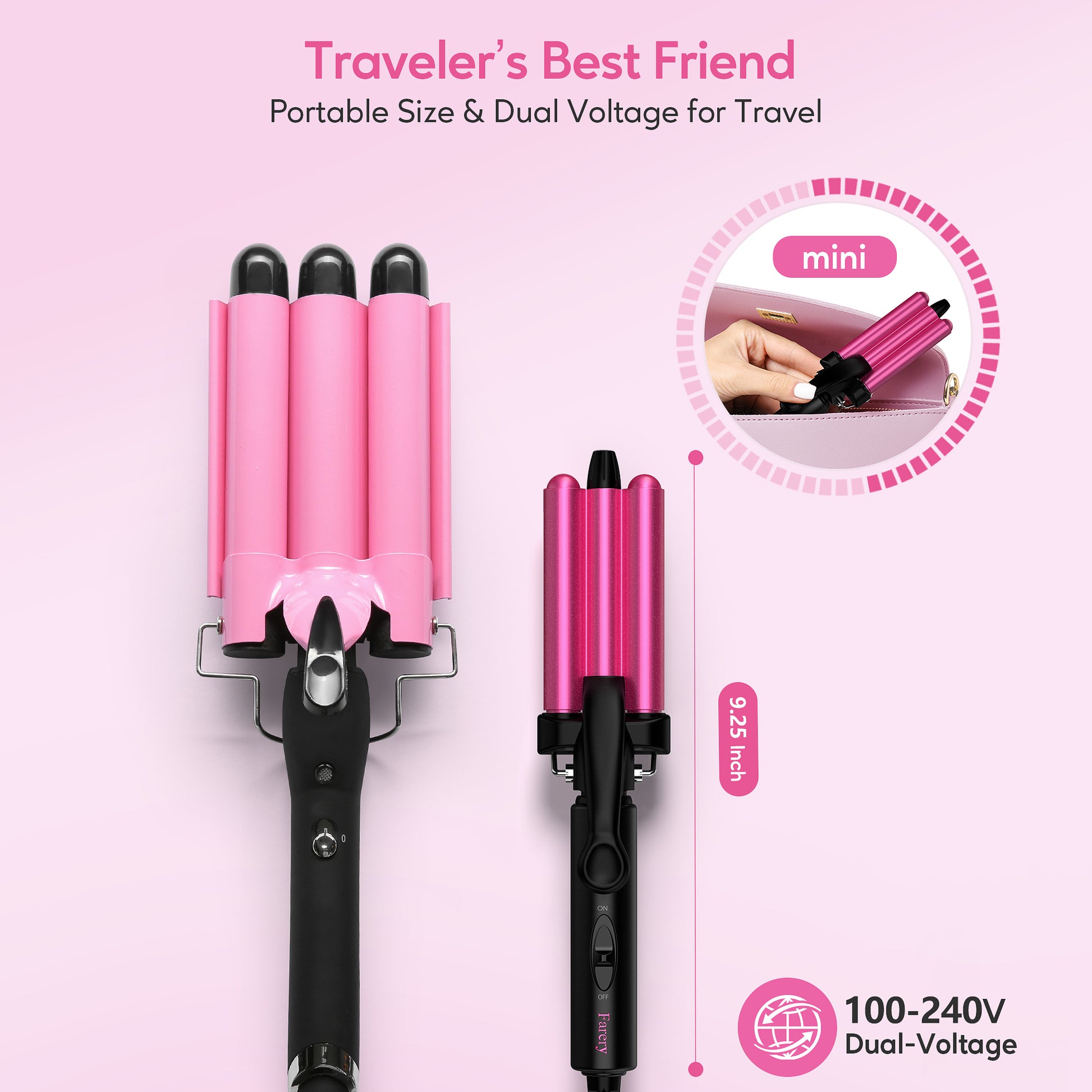 Mini Hair Waver, Single-Temp
