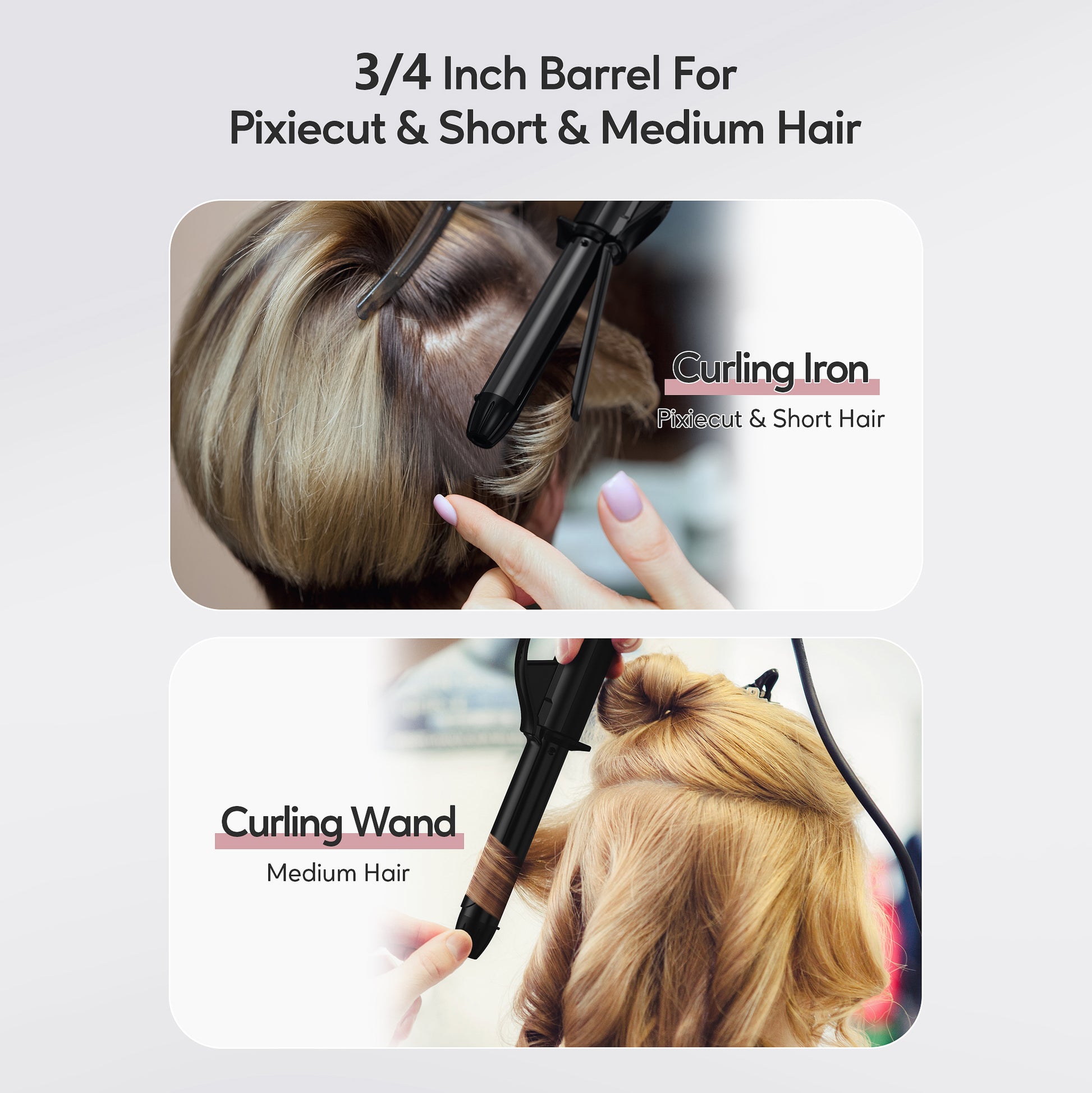 Mini Curling Iron, 3/4 Inch, Multi-Temp