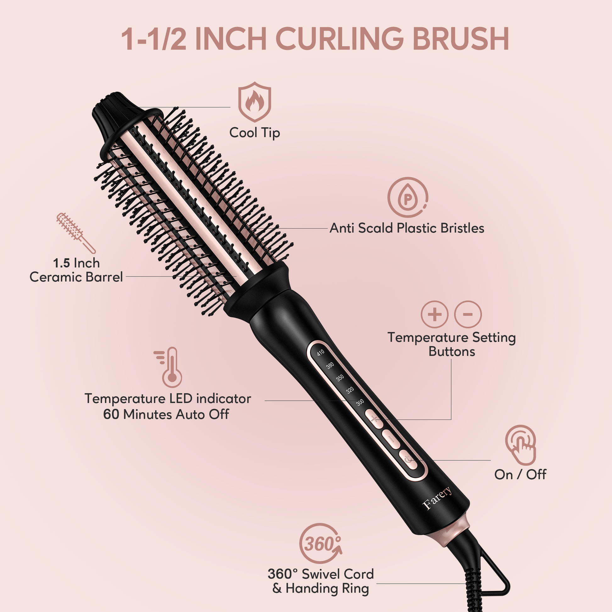 Farery Heated Round Brush
