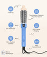 FARERY Mini Hot Curling Brush, 1.2 Inch Ionic Heated Round Brush for Short Hair