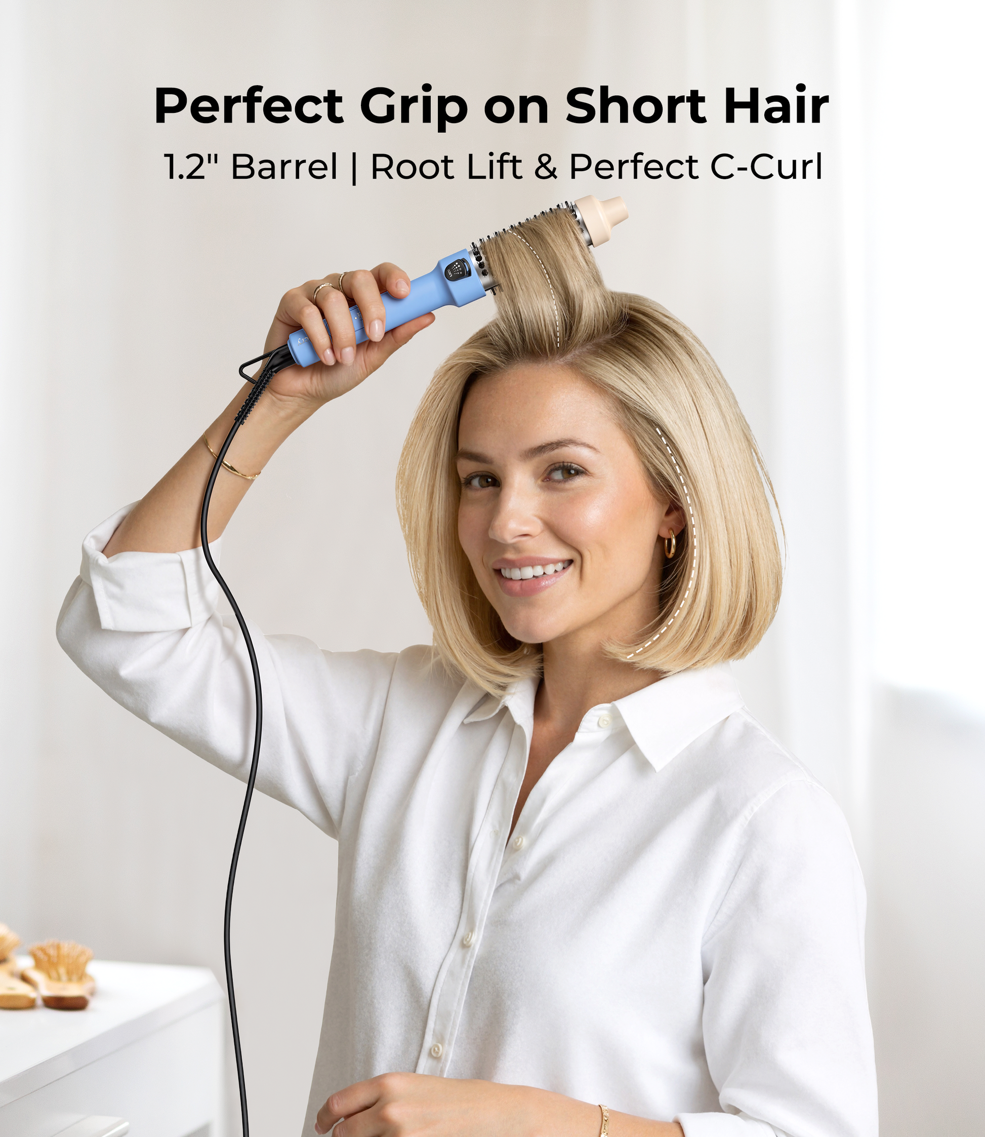 Mini lonic Thermal Brush, 1.2 Inch