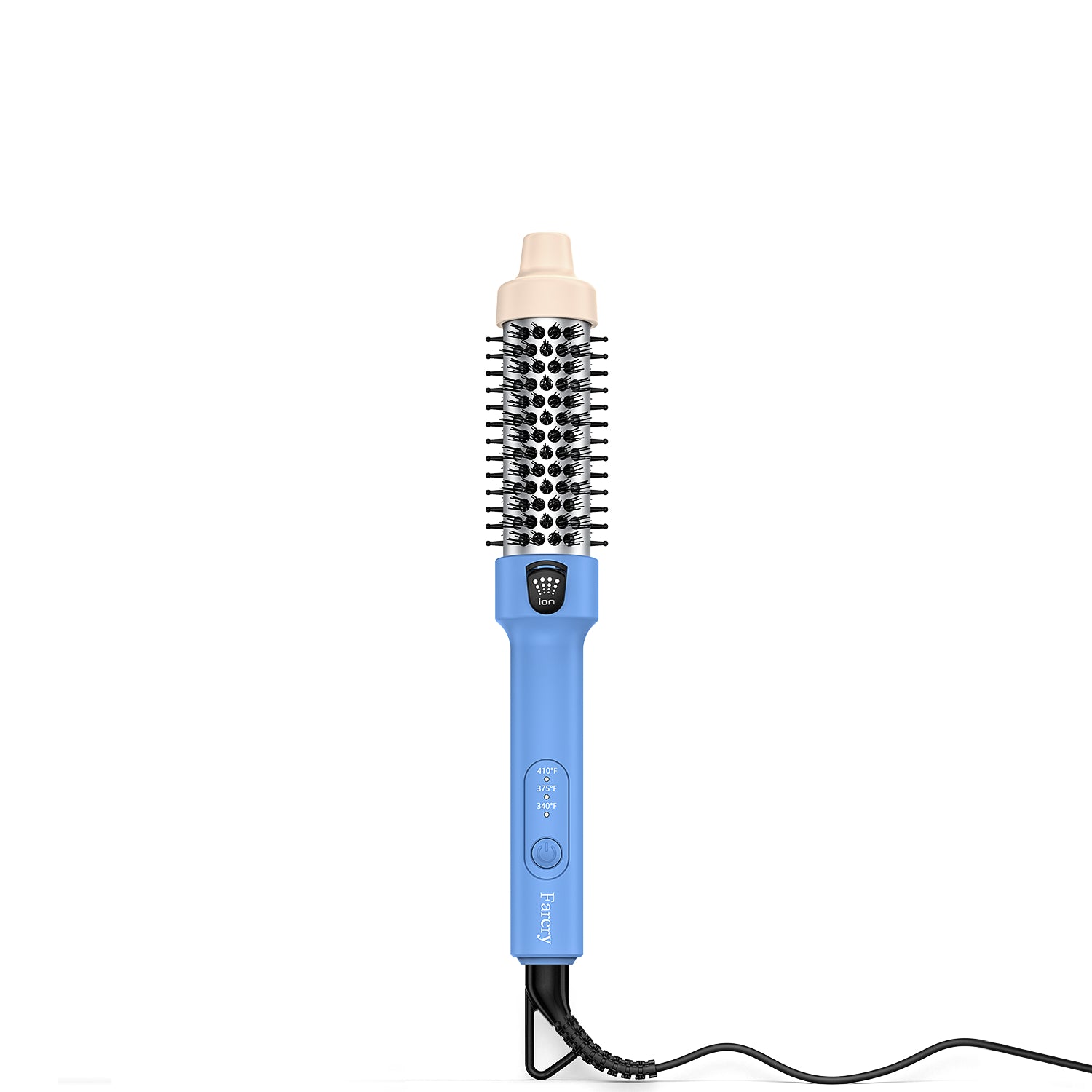 FARERY Mini Hot Curling Brush, 1.2 Inch Ionic Heated Round Brush for Short Hair