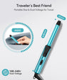 Mini Curling Iron, Blue, Single-Temp