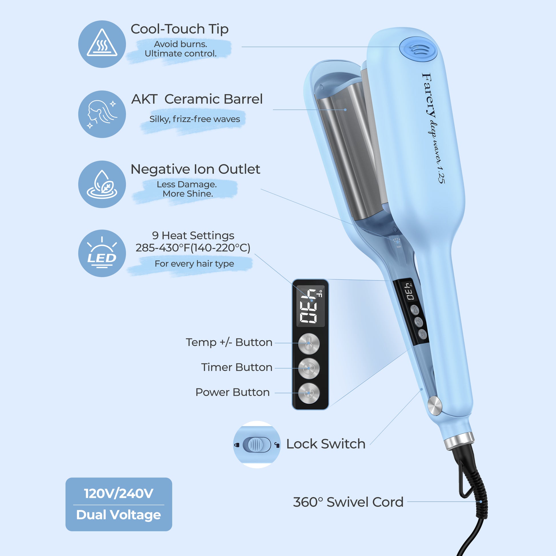 Farery Hair Crimper Waver