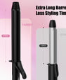 FARERY 1.25" extra long curling iron with adjustable tempertures for long hair, Black