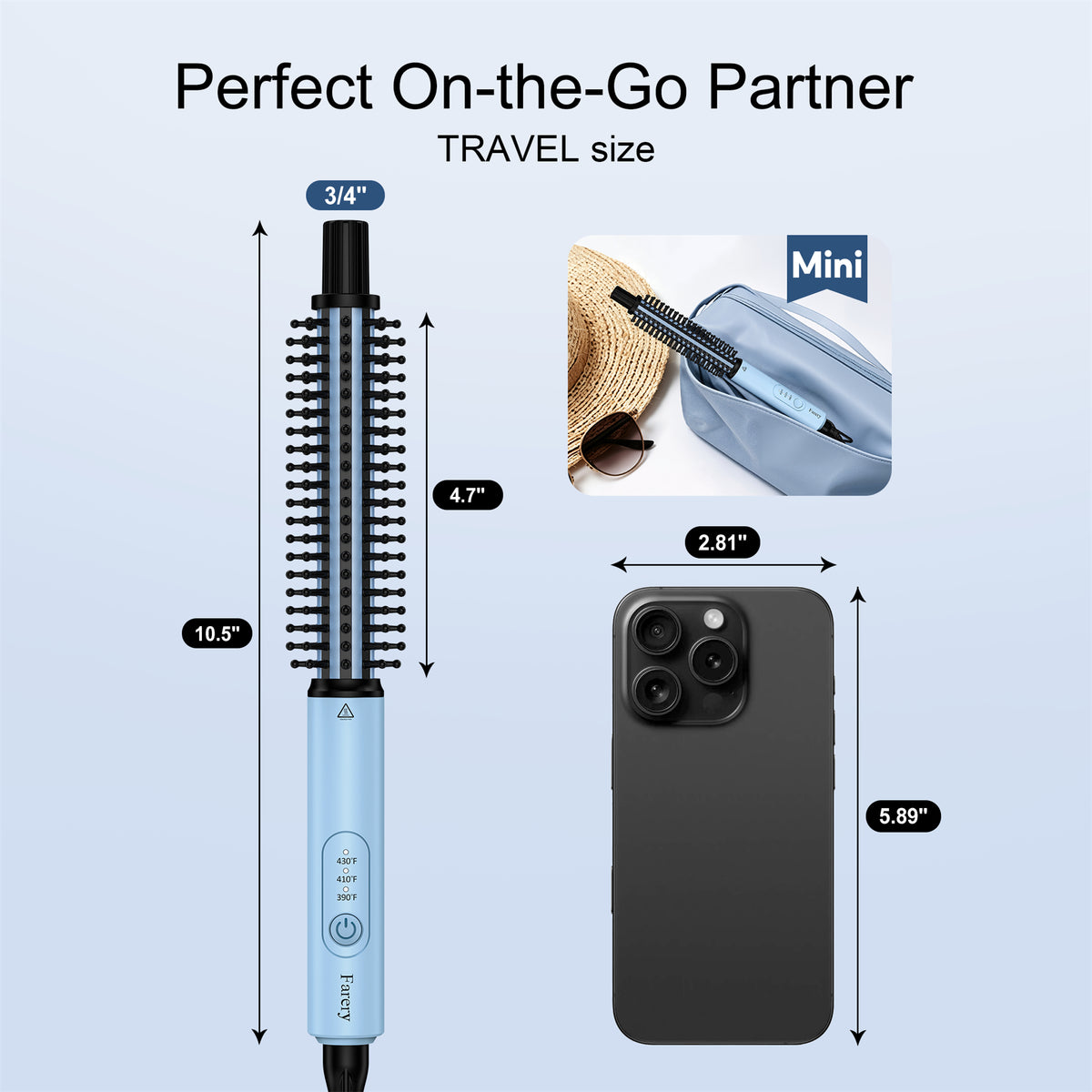 Farery 3/4" Mini Thermal Brush