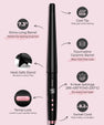 FARERY Tapered Curling Wand, 3/4-1 1/4" Conical with 7.3" Extra Long Barrel