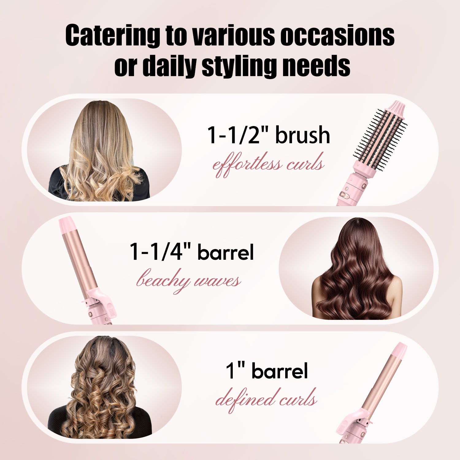 3-IN-1 Automatic Curling Iron Set
