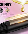 FARERY 1.25" extra long curling iron with adjustable tempertures for long hair, Black