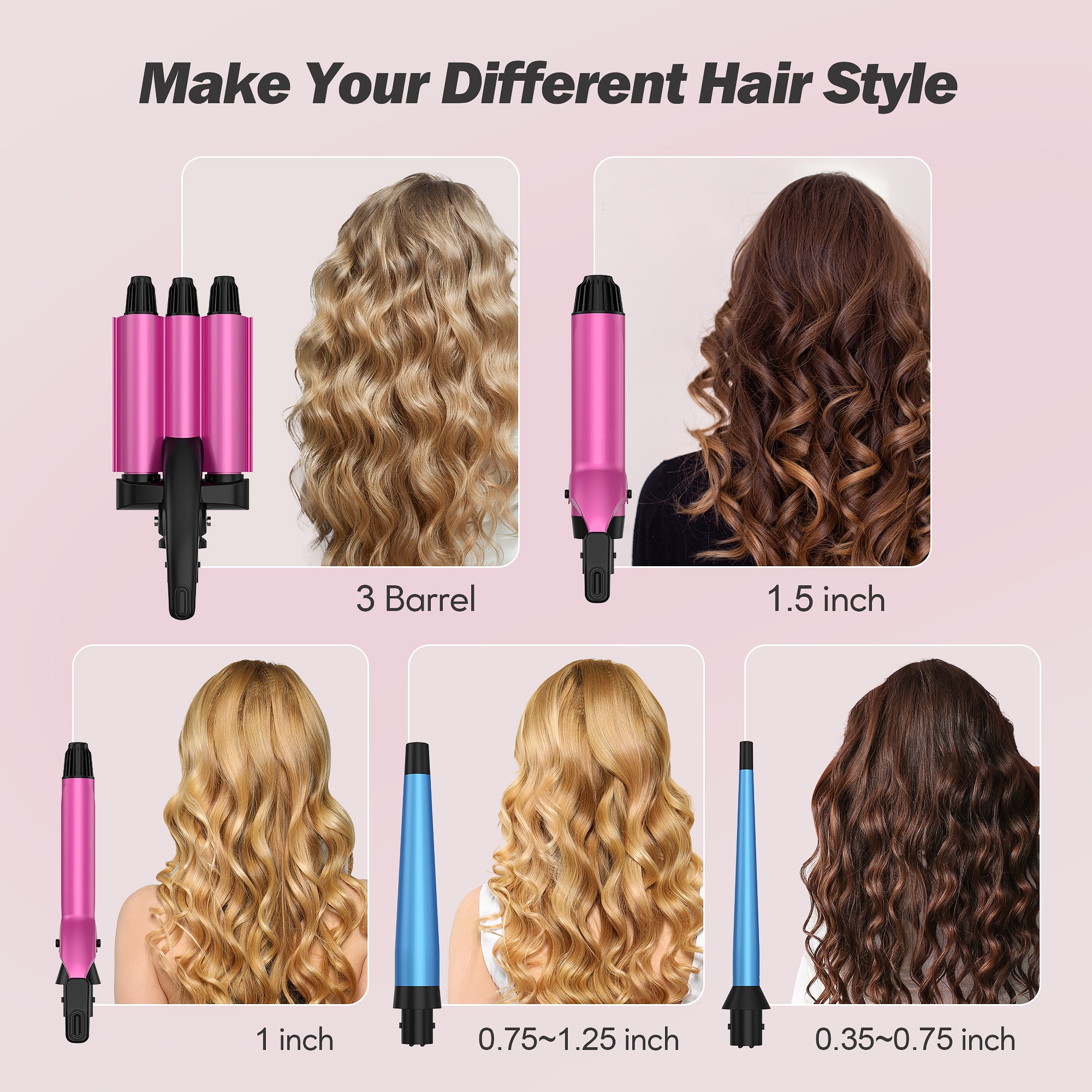 5 in 1 Curling Wand Set