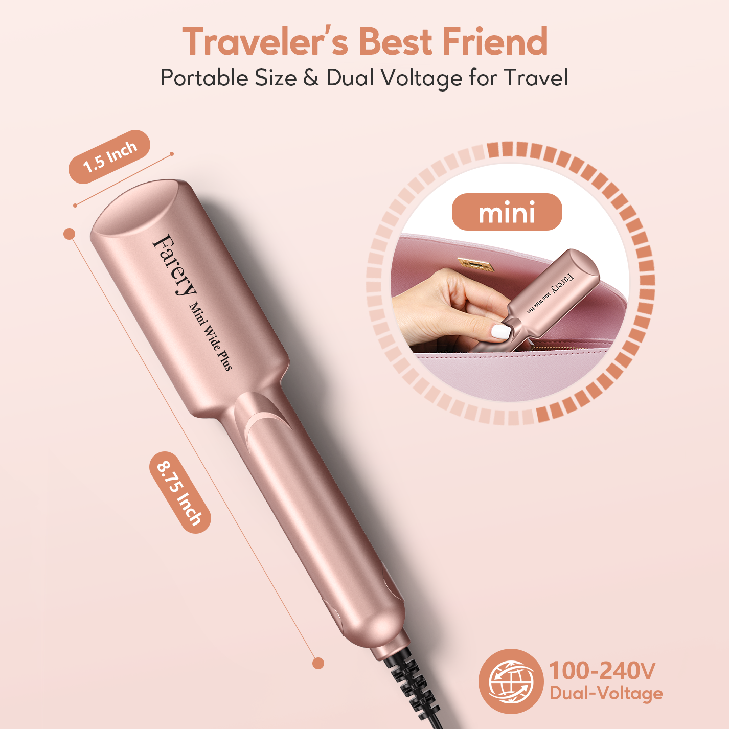 Mini Flat Iron, 1.5 Inch
