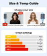 FARERY 1.5" Thermal Brush, Heated Round Brush for Short to Medium Hair Styling, Blue