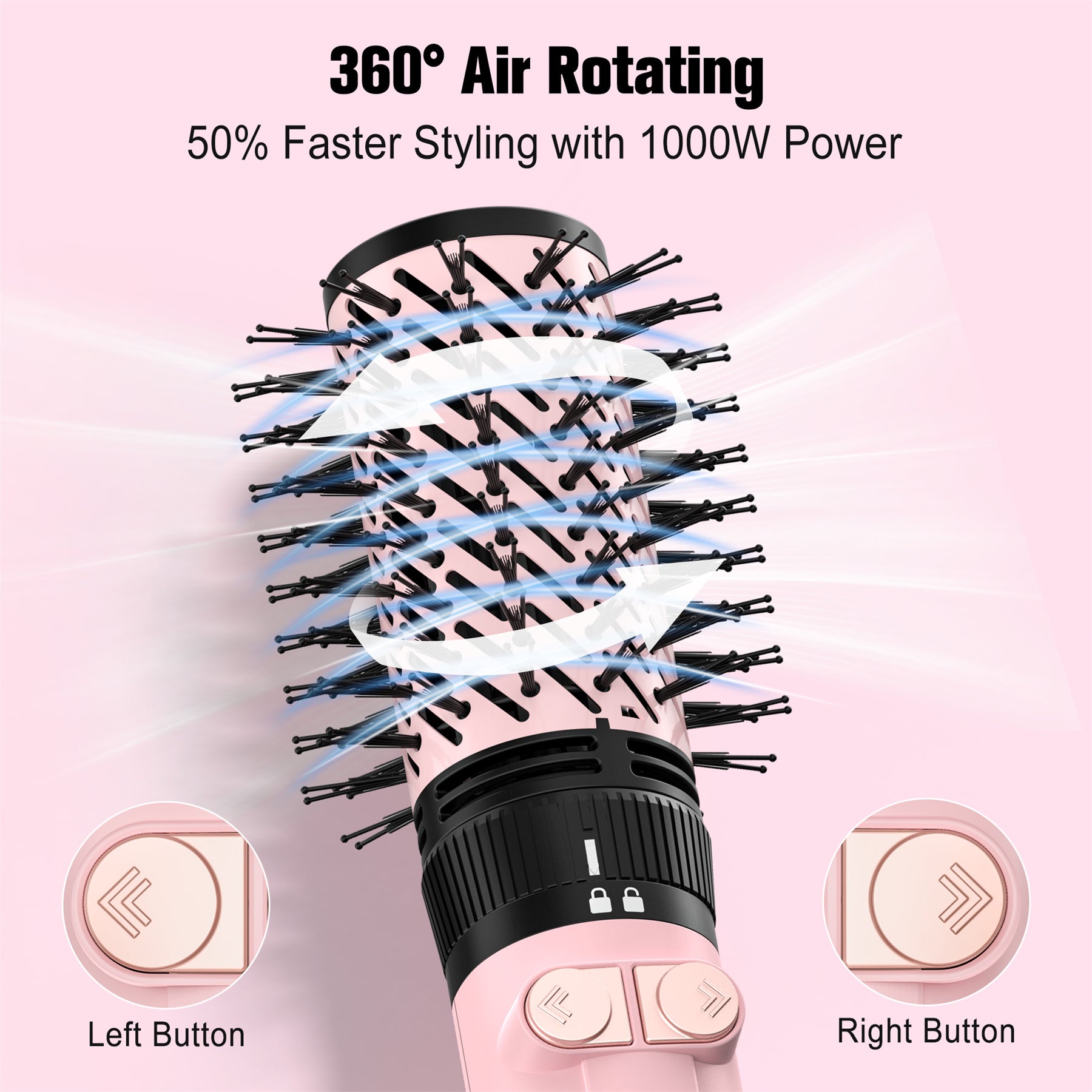 4-IN-1 Rotating Hair Dryer Brush Set