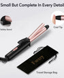 FARERY Travel Size Mini Curling Iron, 1/2" Ceramic Mini Hair Curler for Short Hair, Rosegold