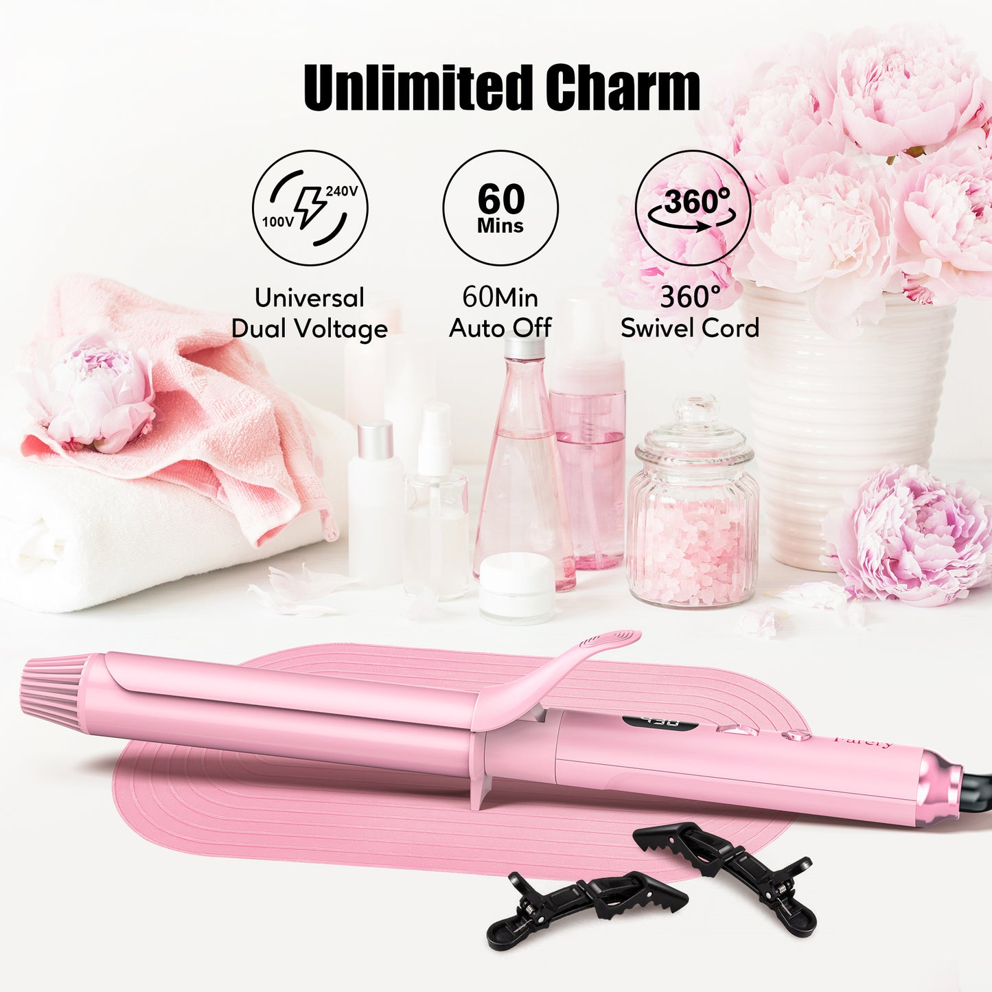 Long Barrel Curling Iron, 1.25 Inch