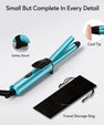 Mini Curling Iron, Blue, Single-Temp