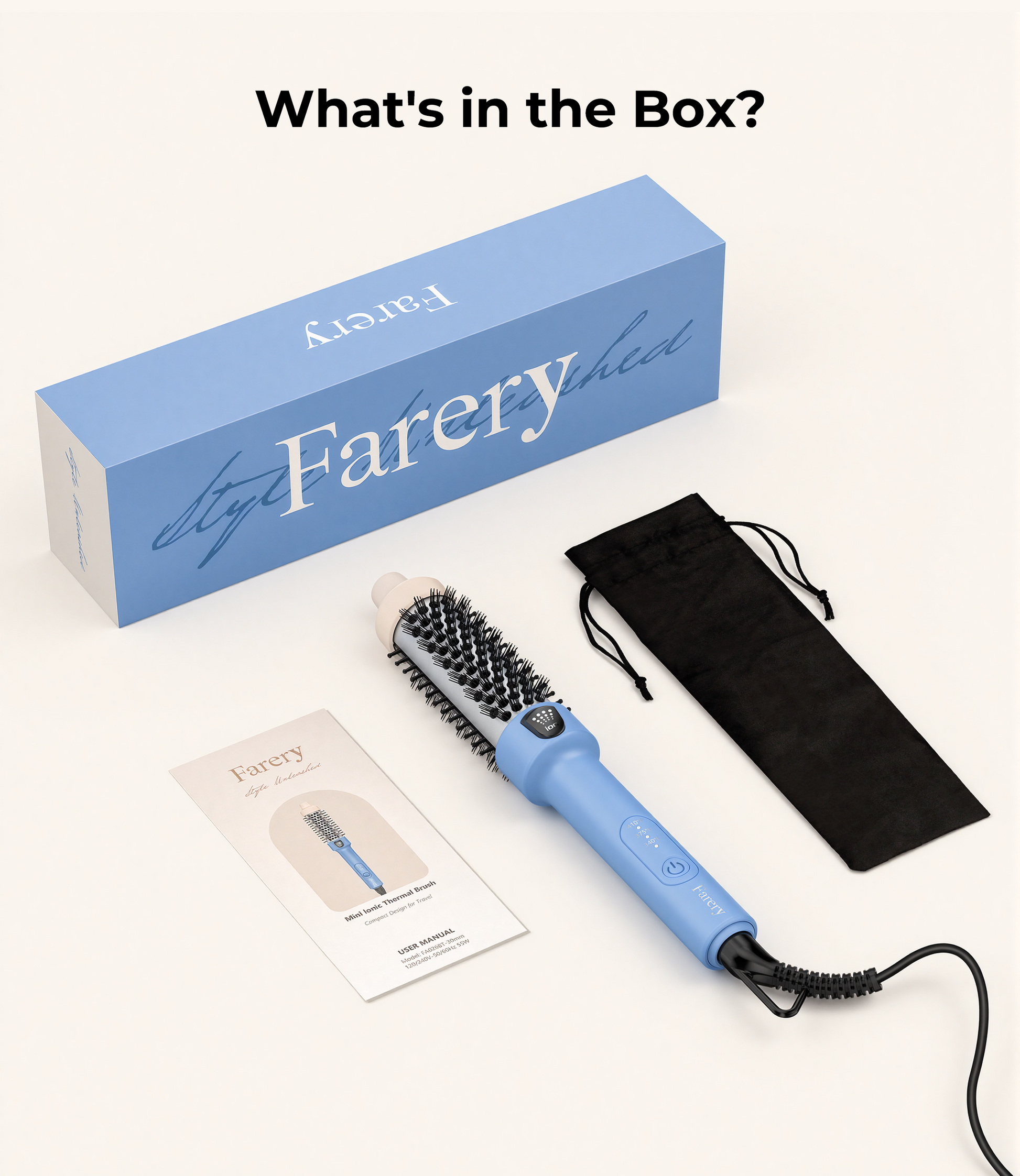 Mini lonic Thermal Brush, 1.2 Inch