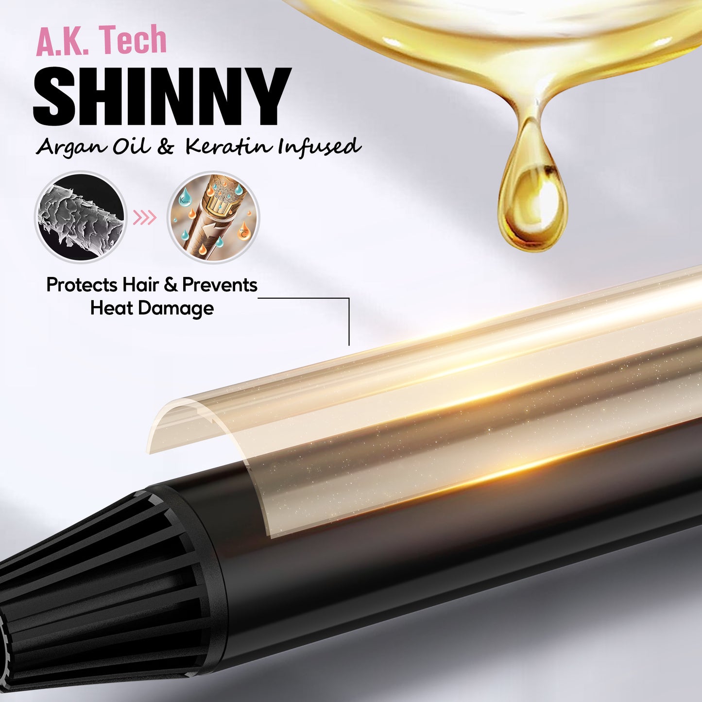 Long Barrel Curling Iron, 1 Inch