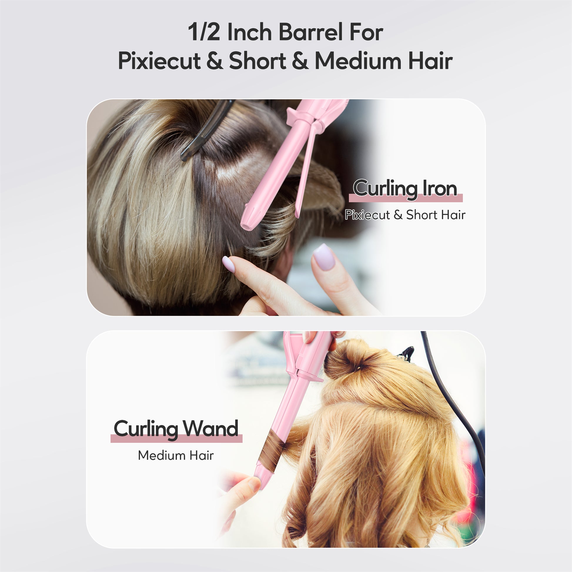 Mini Curling Iron, 1/2 Inch, Multi-Temp