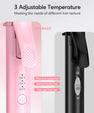 FARERY Mini Curling Iron, 1" Travel Size Hair Curler with Adjustable Temperatures, Pink