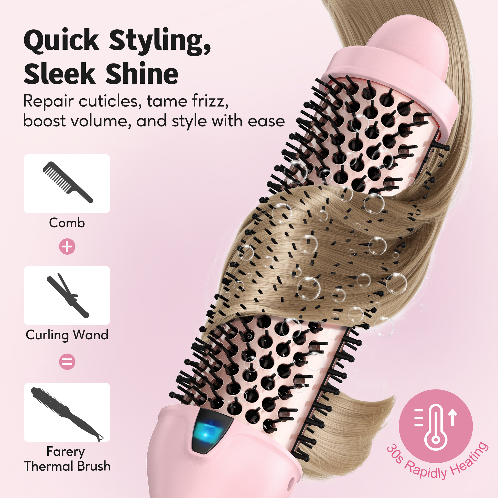 Farery Extra Long Barrel Thermal Brush