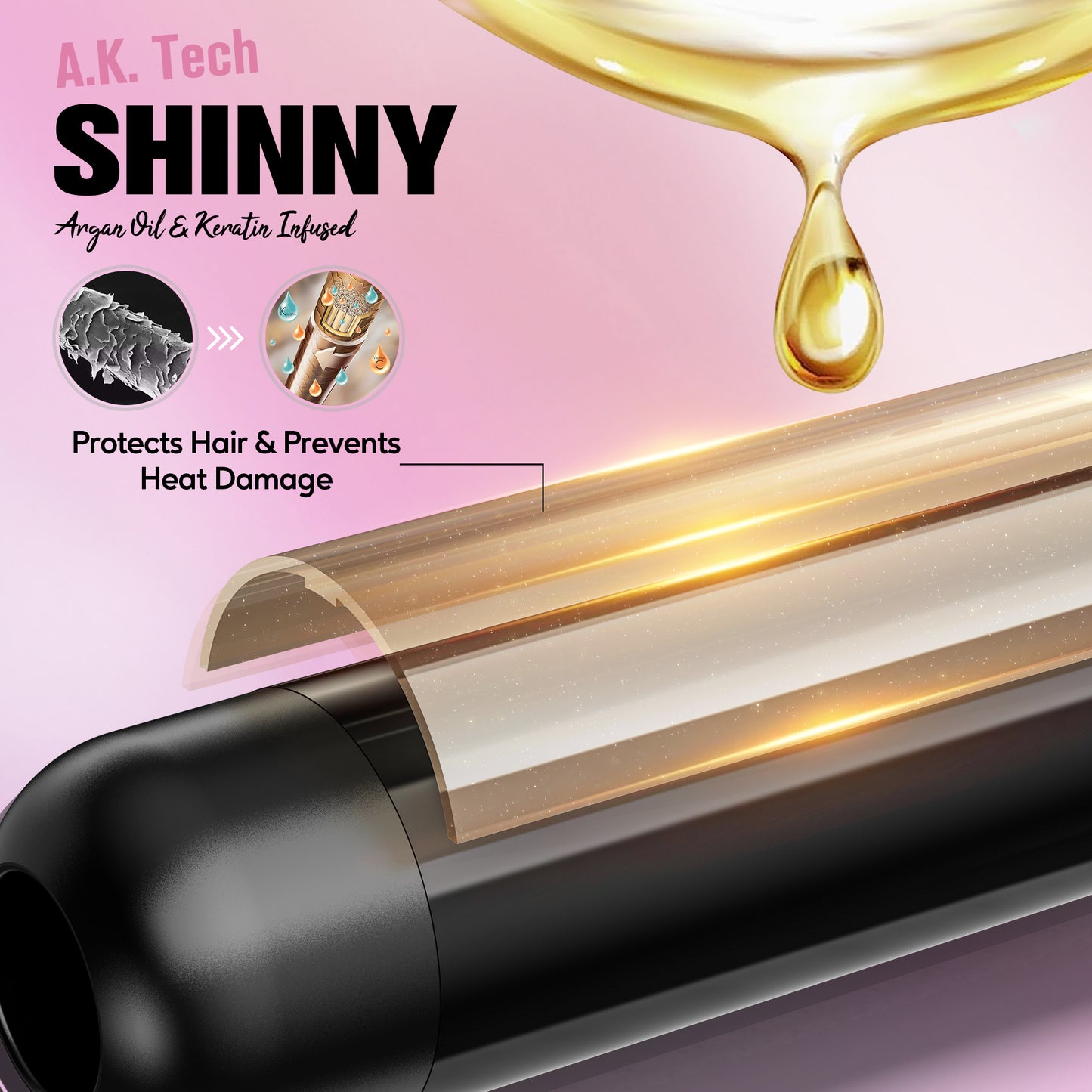 Large Barrel Curling Iron, 2 Inch