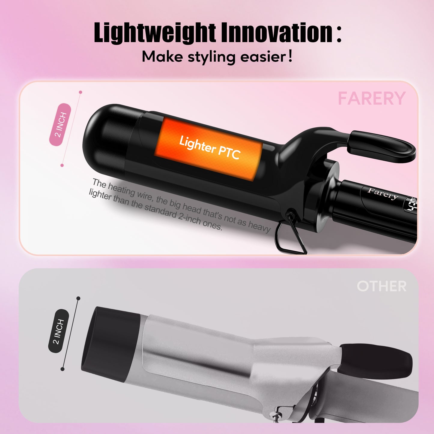 Large Barrel Curling Iron, 2 Inch