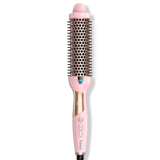 FARERY Thermal Brush 1.5" Long Barrel Hot Curling Wand, Heated Round Brush for Big Bouncy Curls