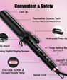 FARERY 1.5 inch Curling Iron For Long Hair, Lightweight Long Barrel Ceramic Curling Iron
